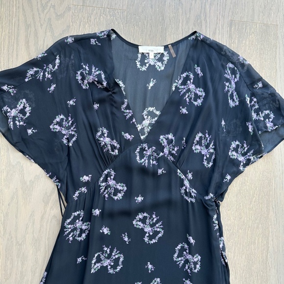 LoveShackFancy Kover Navy Midnight Blue Bow Print Dress - Size 8 - EUC - Picture 6 of 12